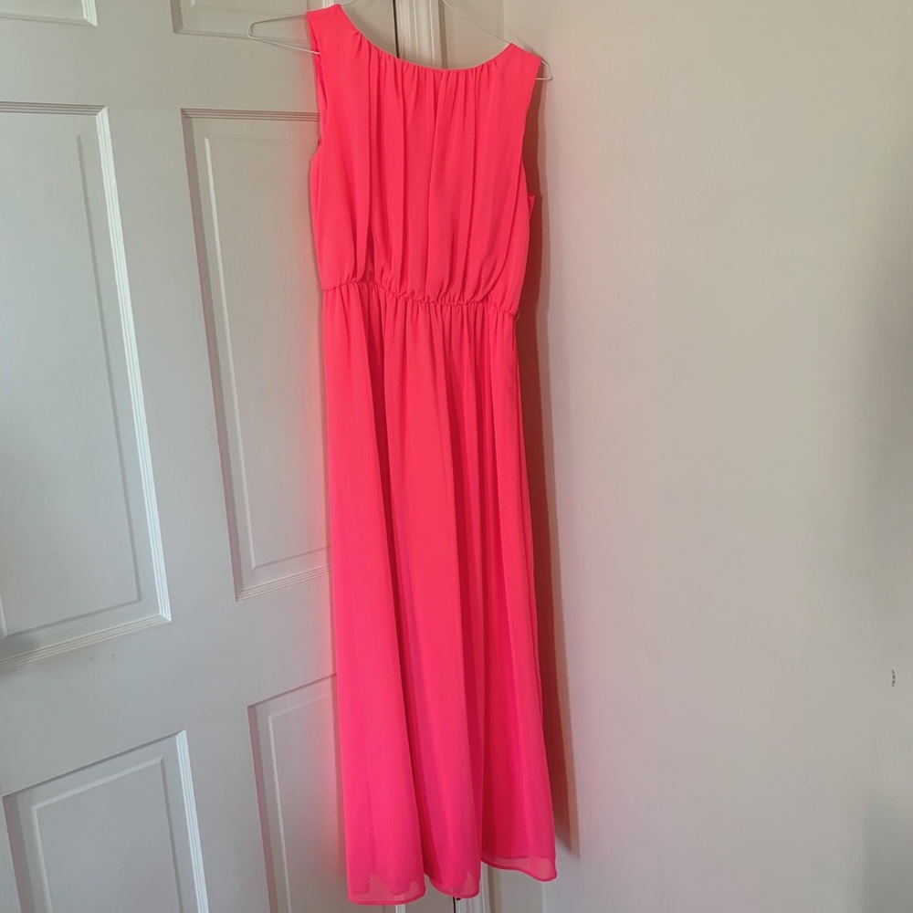 Gianni Bini long neon pink formal dress